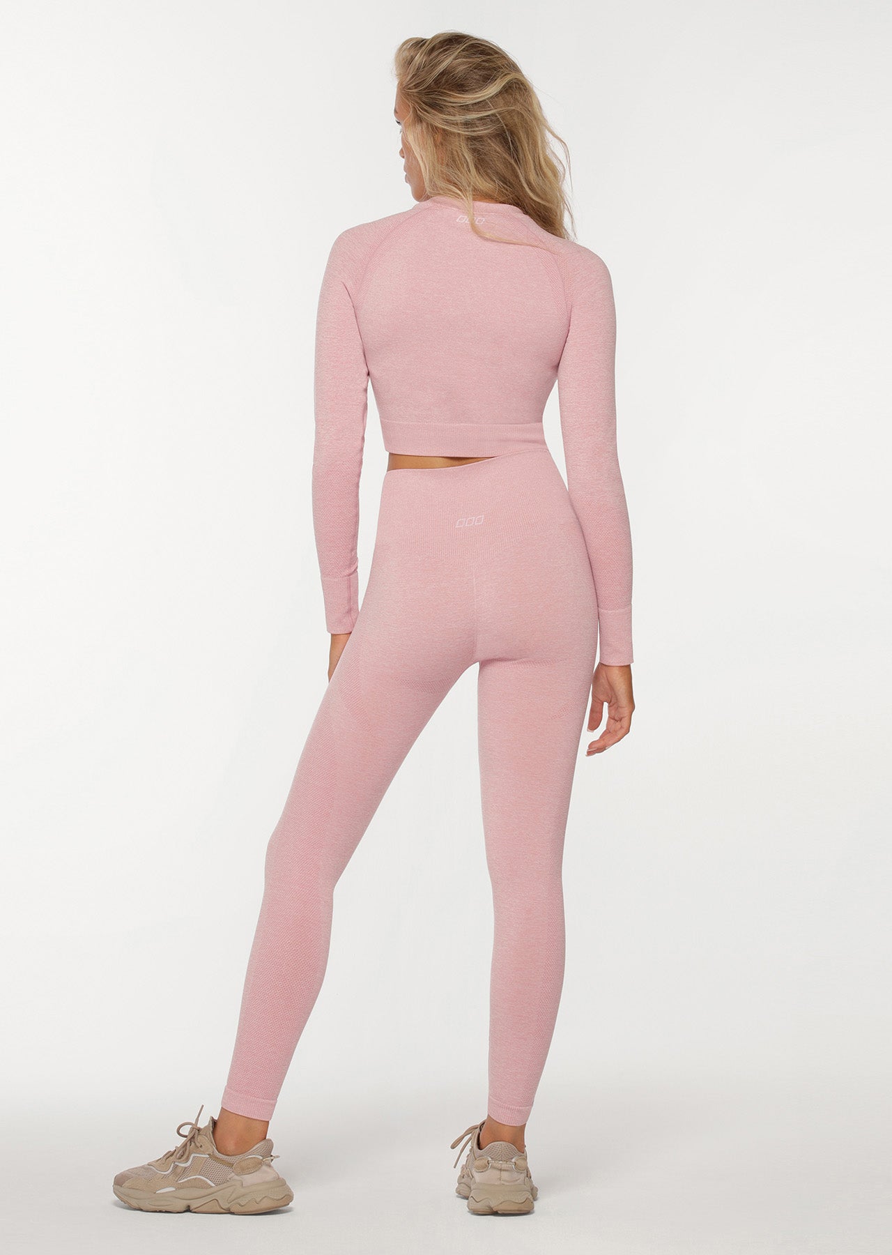 Lorna Jane Gym Bunny Seamless Long Sleeve Top - Dark Dusty Rose Marl