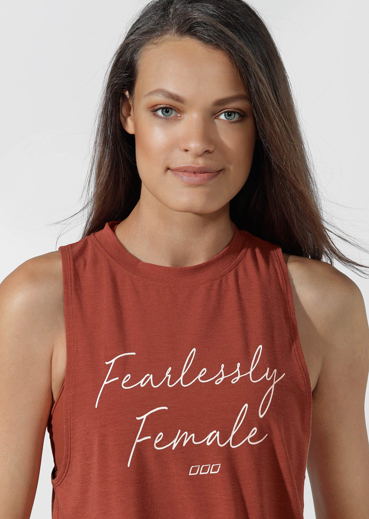 Lorna Jane Gym Cropped Active Tank - RUST