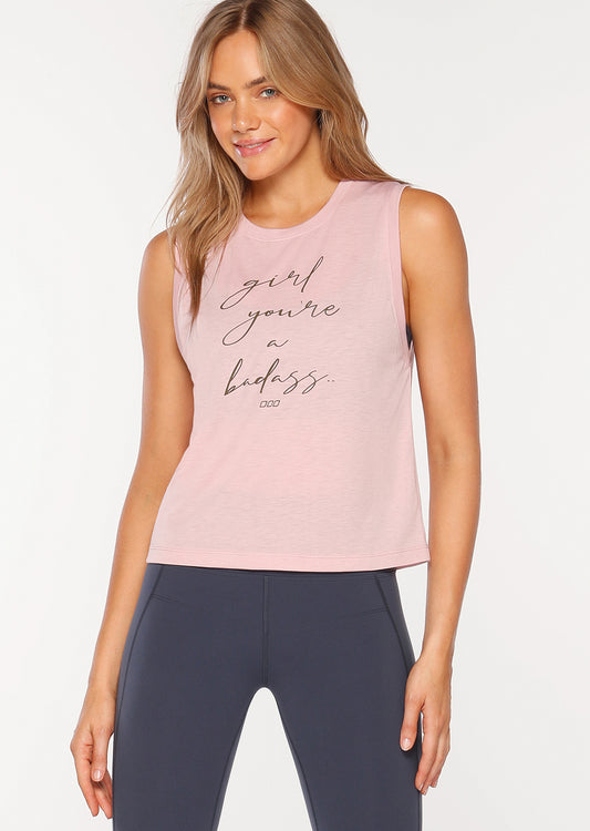 Lorna Jane Gym Power Active Tank - Dusty Rose