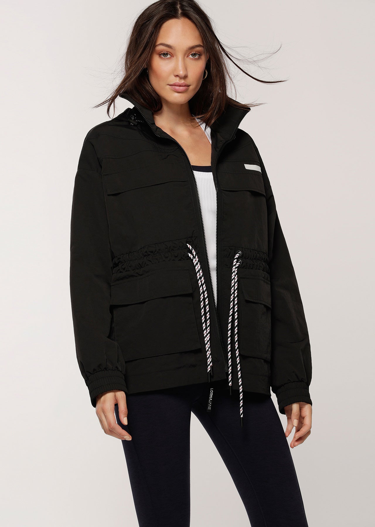 Lorna Jane Hadid Drawstring Active Jacket - Black