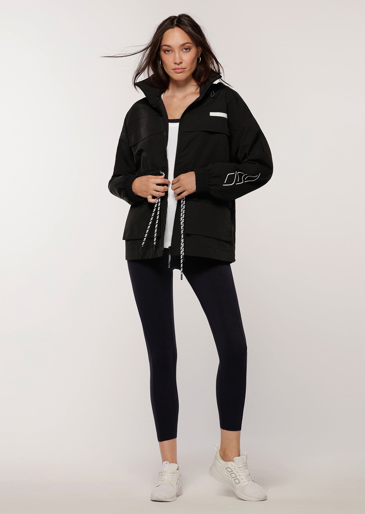 Lorna Jane Hadid Drawstring Active Jacket - Black
