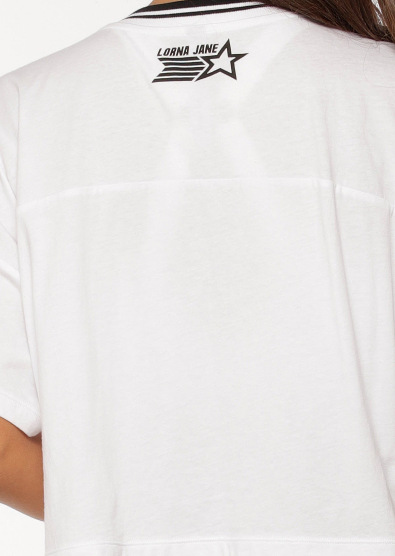 Lorna Jane Half Time Cropped Tee - White