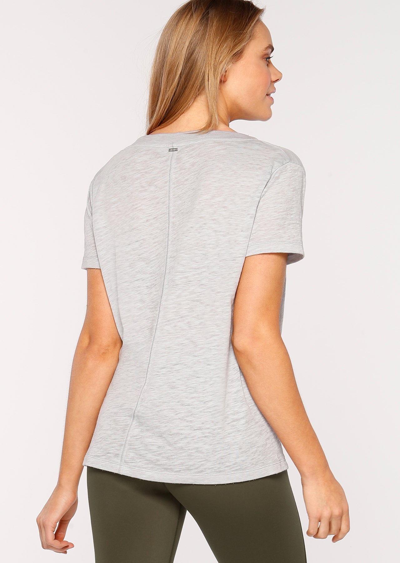 Lorna Jane Harmony S/Slv Tee - Grey Marl