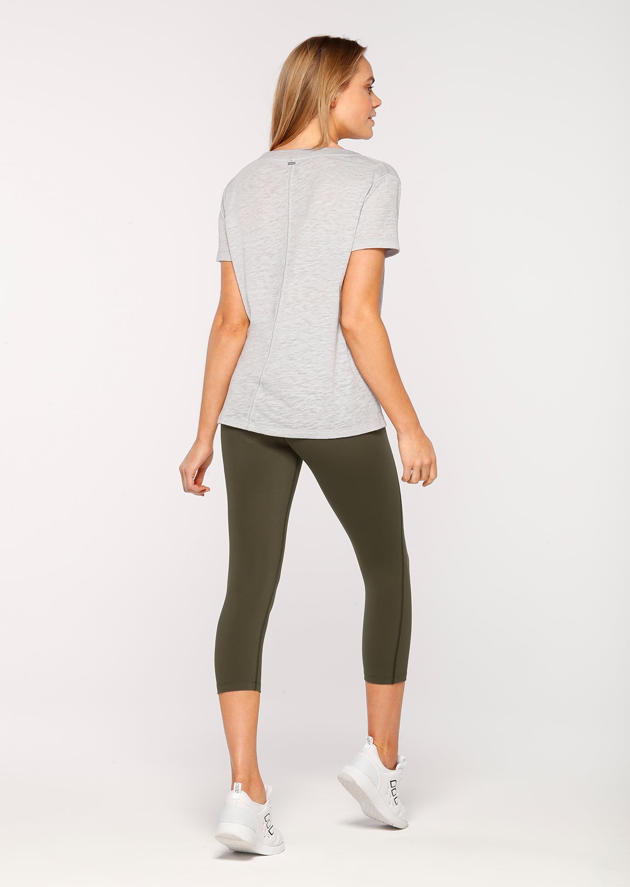 Lorna Jane Harmony S/Slv Tee - Grey Marl