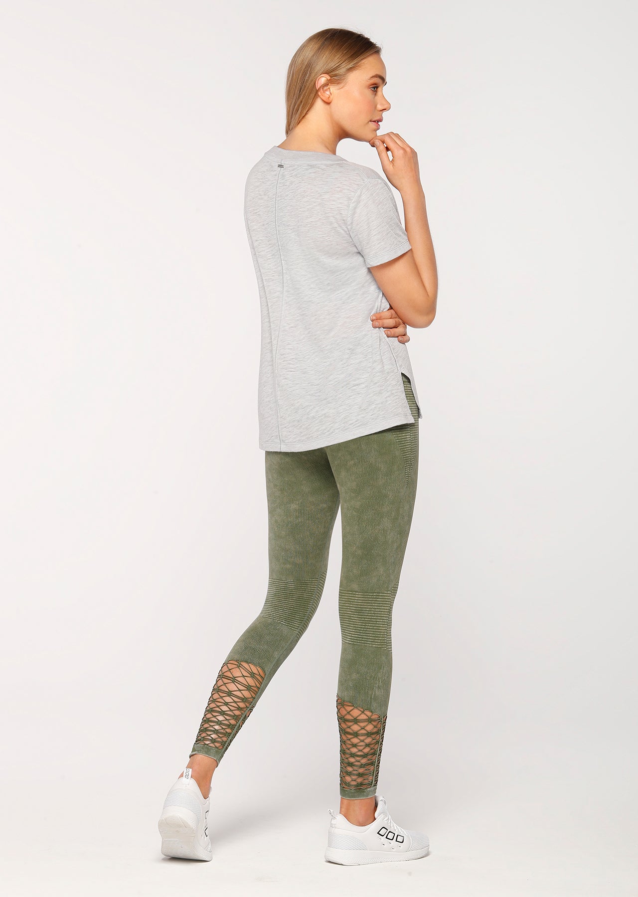 Lorna Jane Harmony S/Slv Tee - Grey Marl