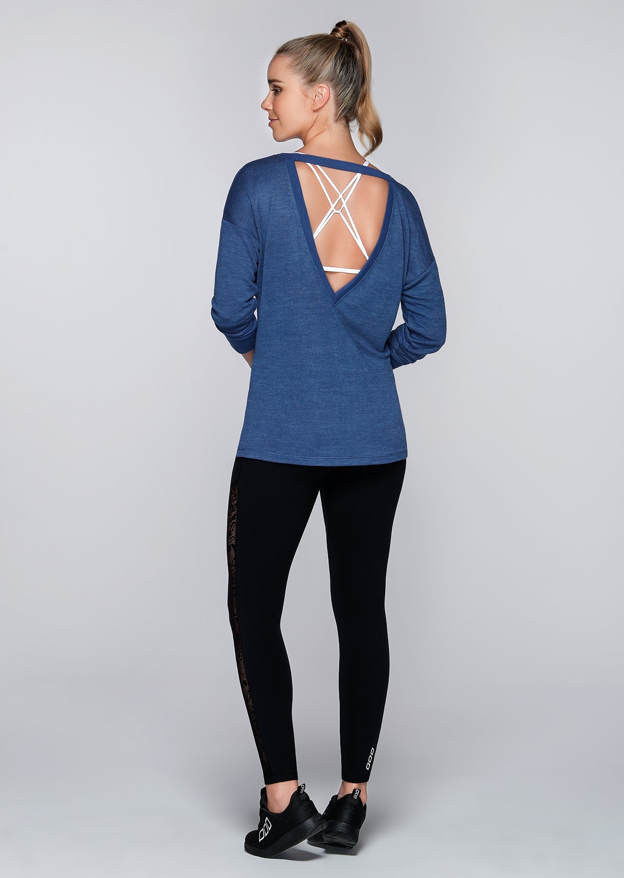 Lorna Jane Harper L/Slv Top - Indigo