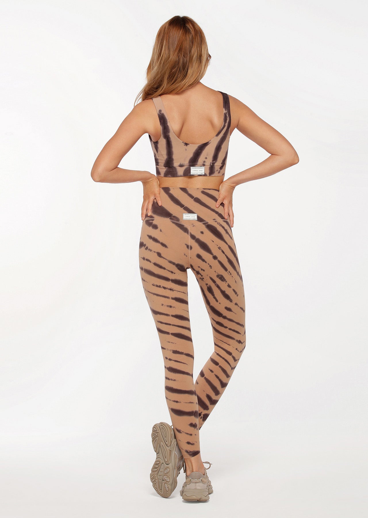 Lorna Jane Haze Lounge Ankle Biter Leggings - Biscuit Volcano Tie Dye