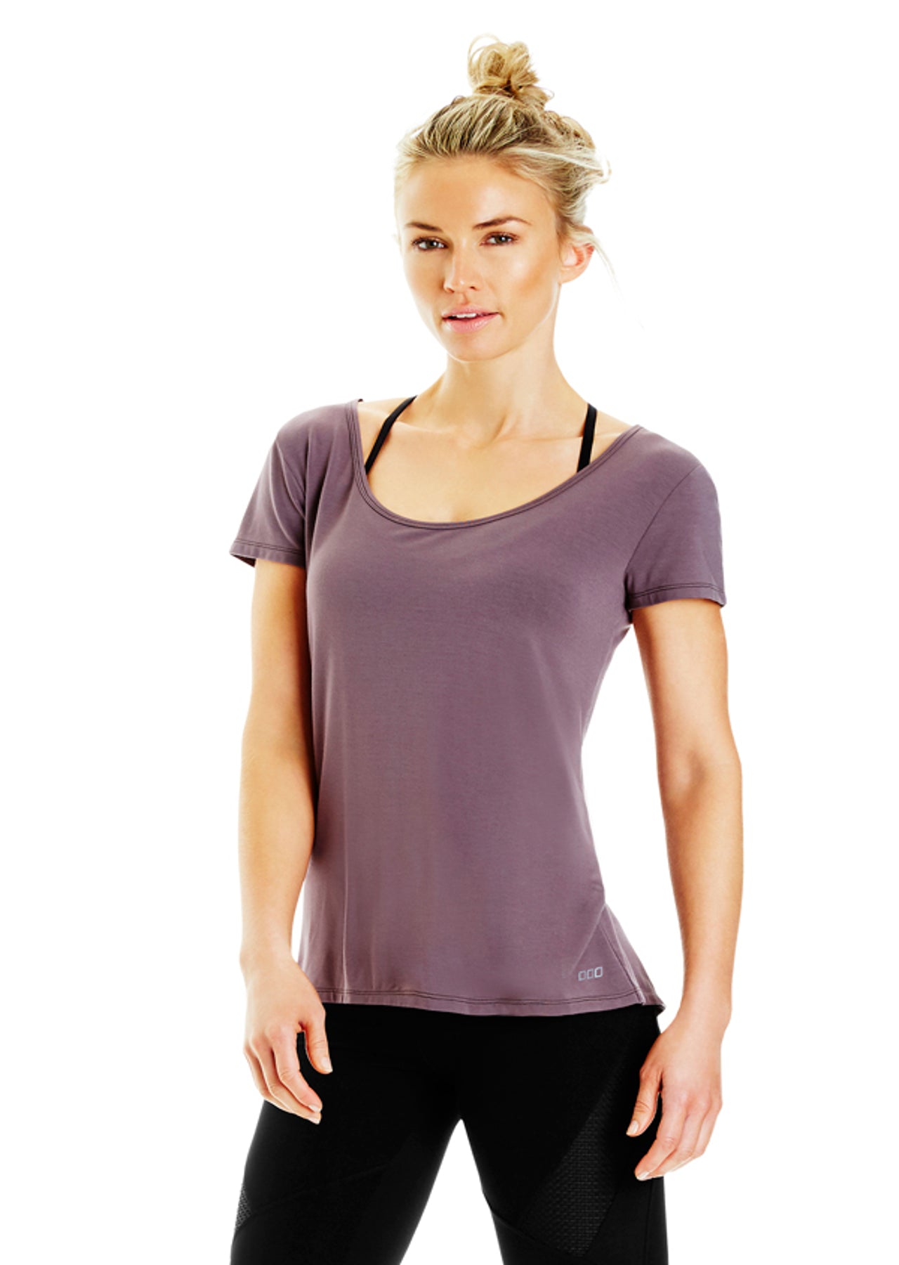 Lorna Jane Helix S/Slv Top - Dark Dusty Pink