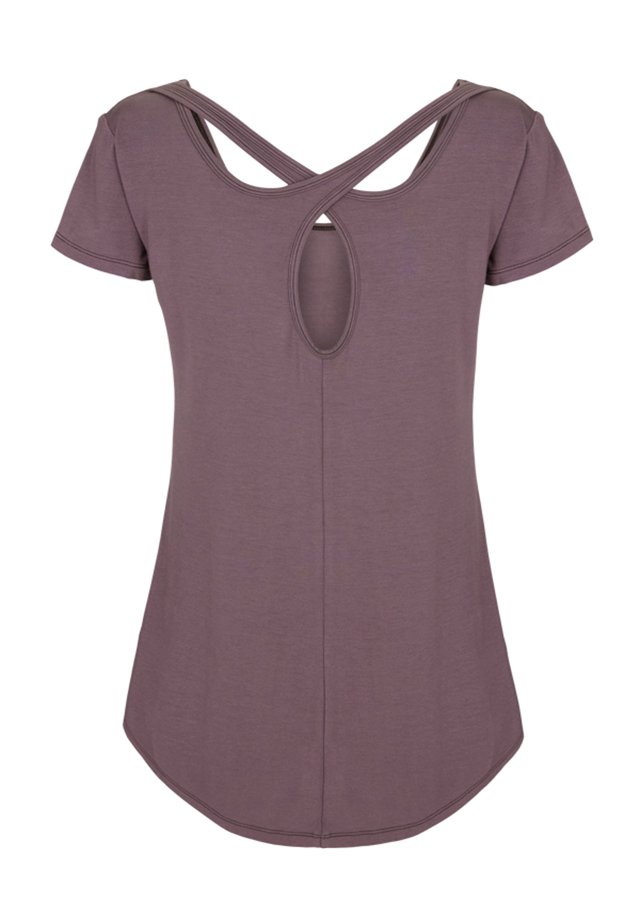 Lorna Jane Helix S/Slv Top - Dark Dusty Pink