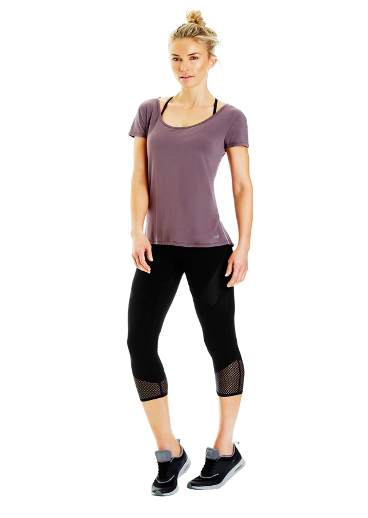 Lorna Jane Helix S/Slv Top - Dark Dusty Pink