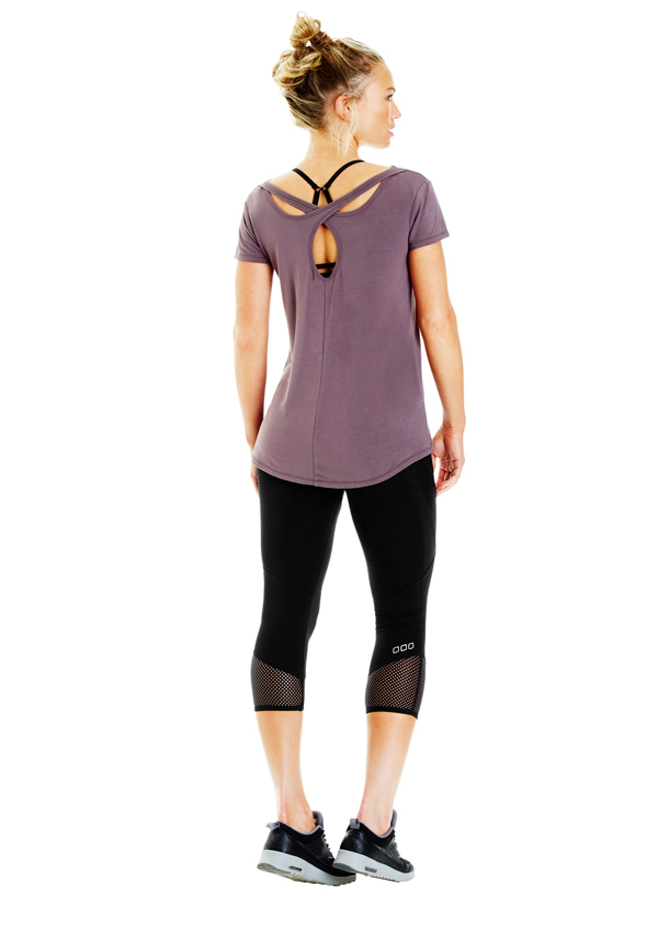 Lorna Jane Helix S/Slv Top - Dark Dusty Pink