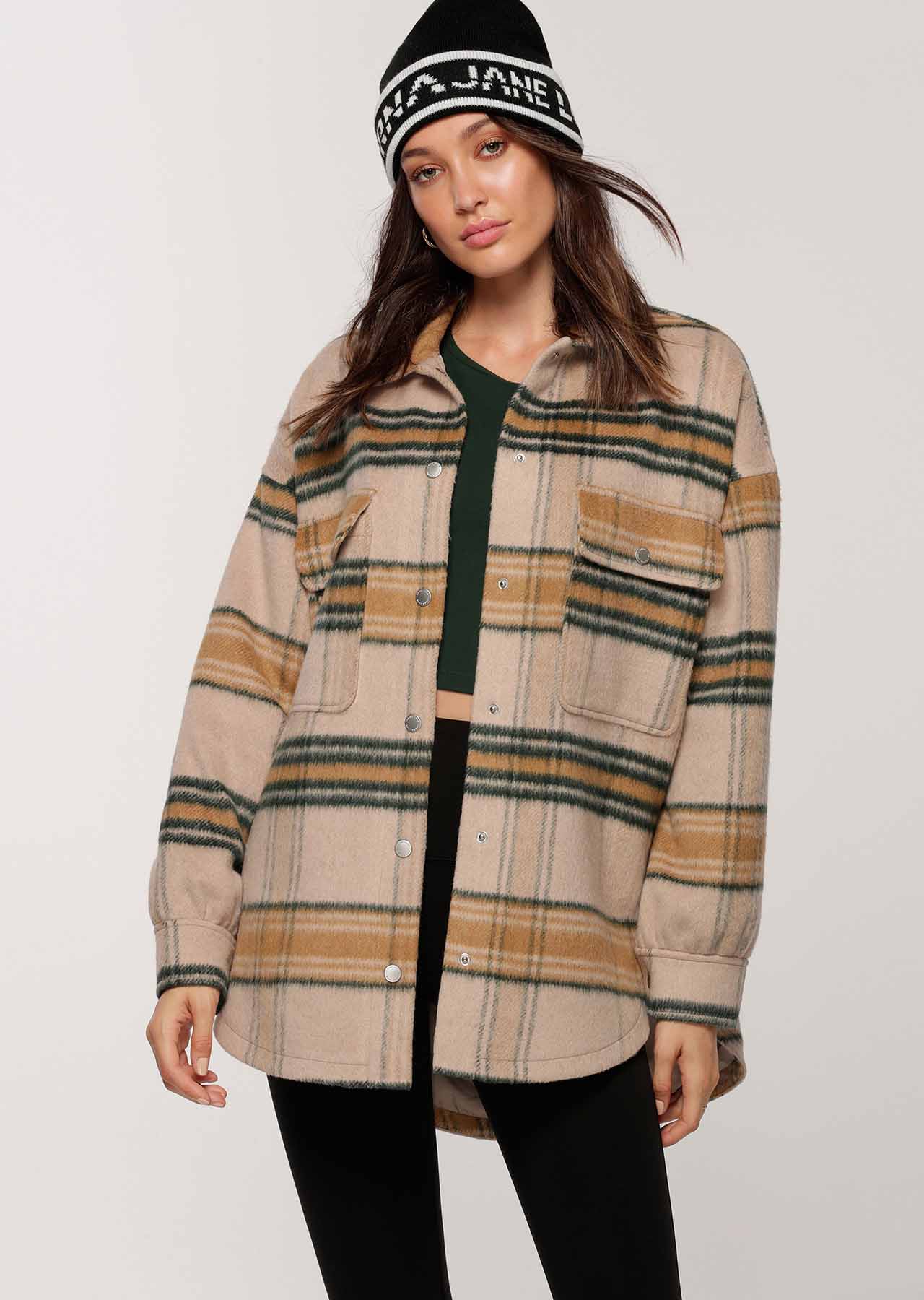 Lorna Jane Heritage Check Shacket - Heritage Check