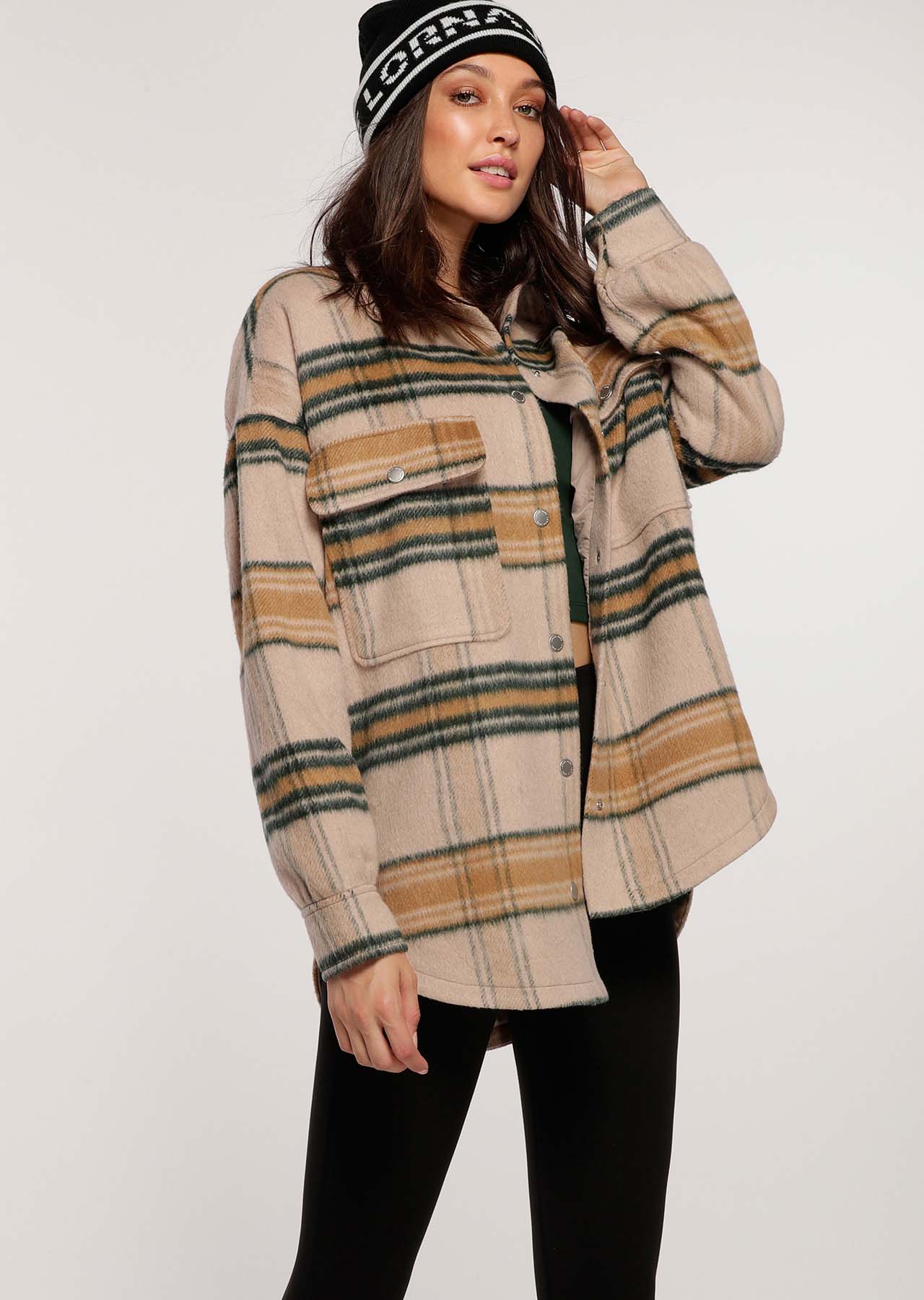 Lorna Jane Heritage Check Shacket - Heritage Check