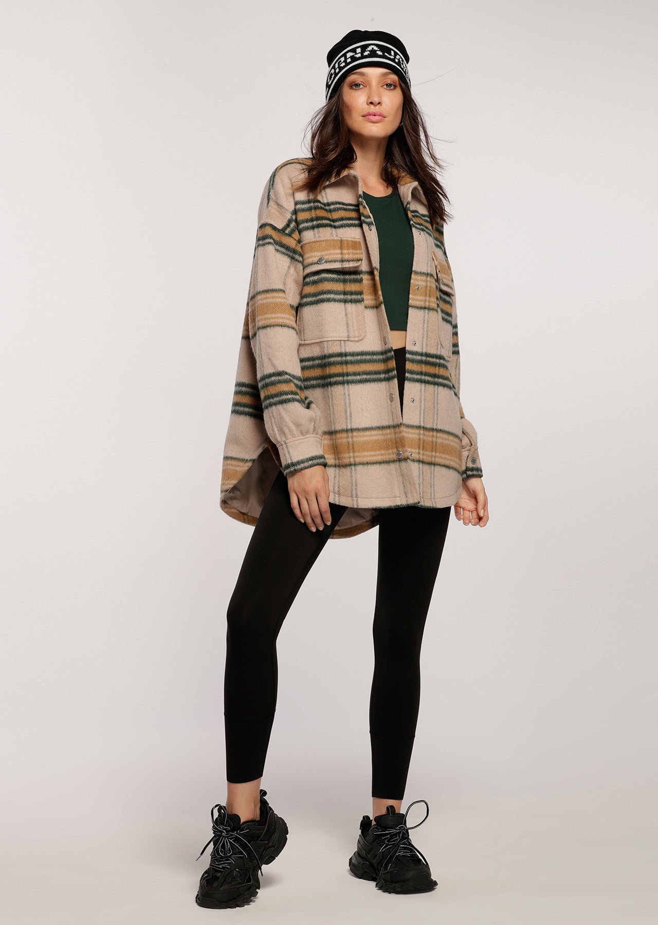 Lorna Jane Heritage Check Shacket - Heritage Check