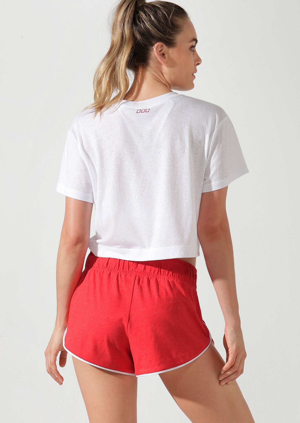 Lorna Jane Heritage Cropped Tee - White