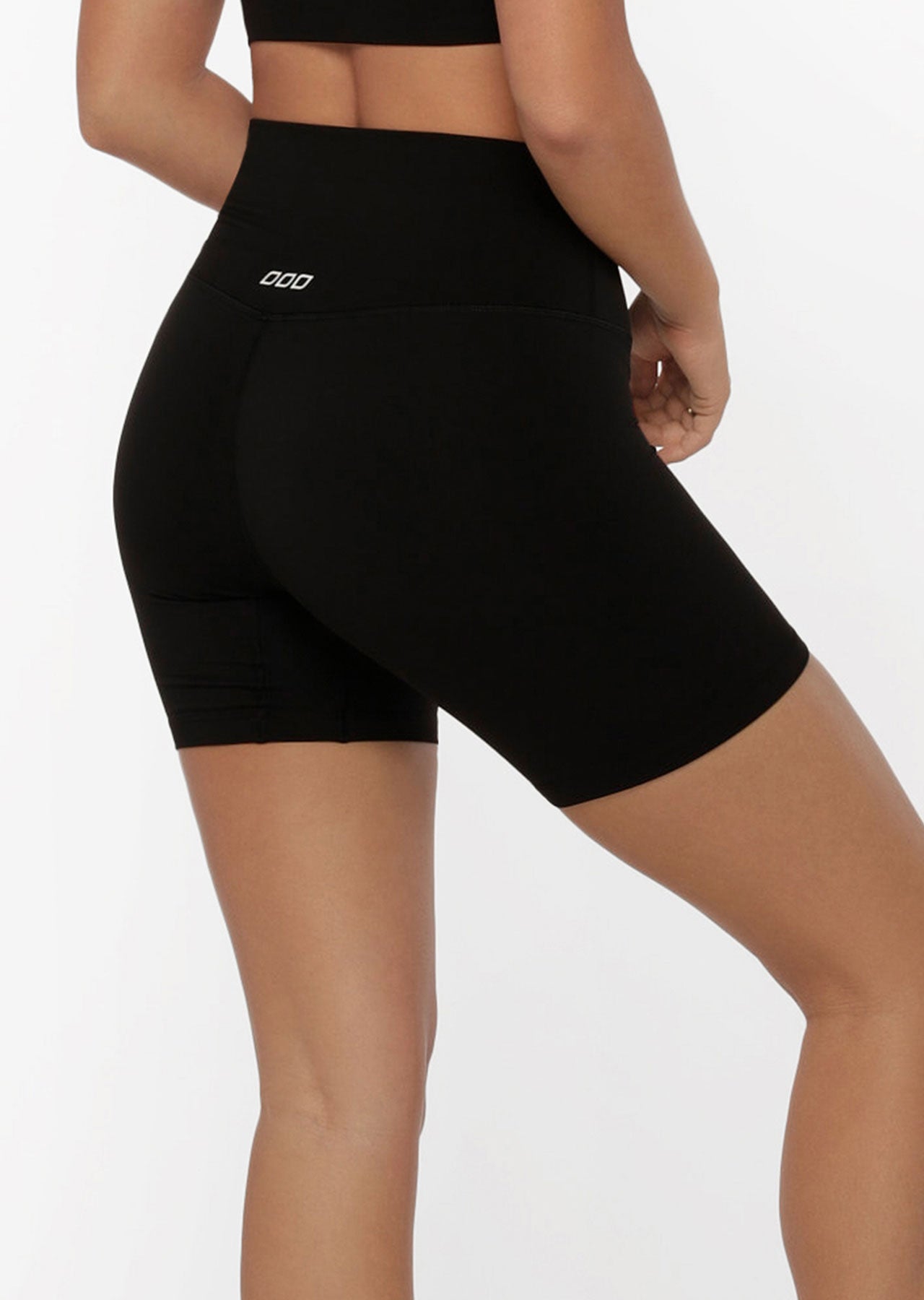 Lorna Jane Hi-Fold Lotus 16cm Bike Shorts - Black