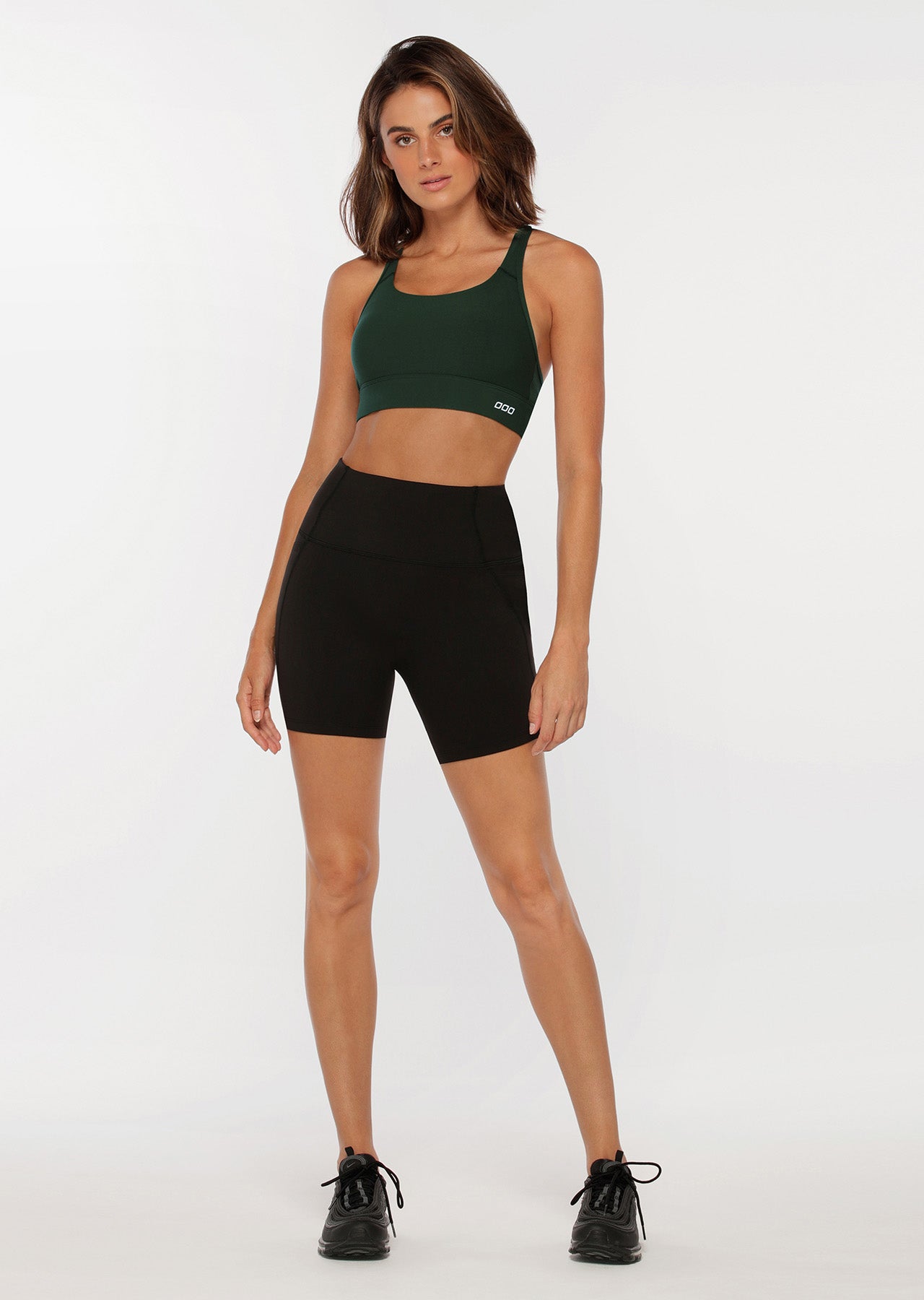 Lorna Jane Hi-Fold No Ride Bike Shorts - Black
