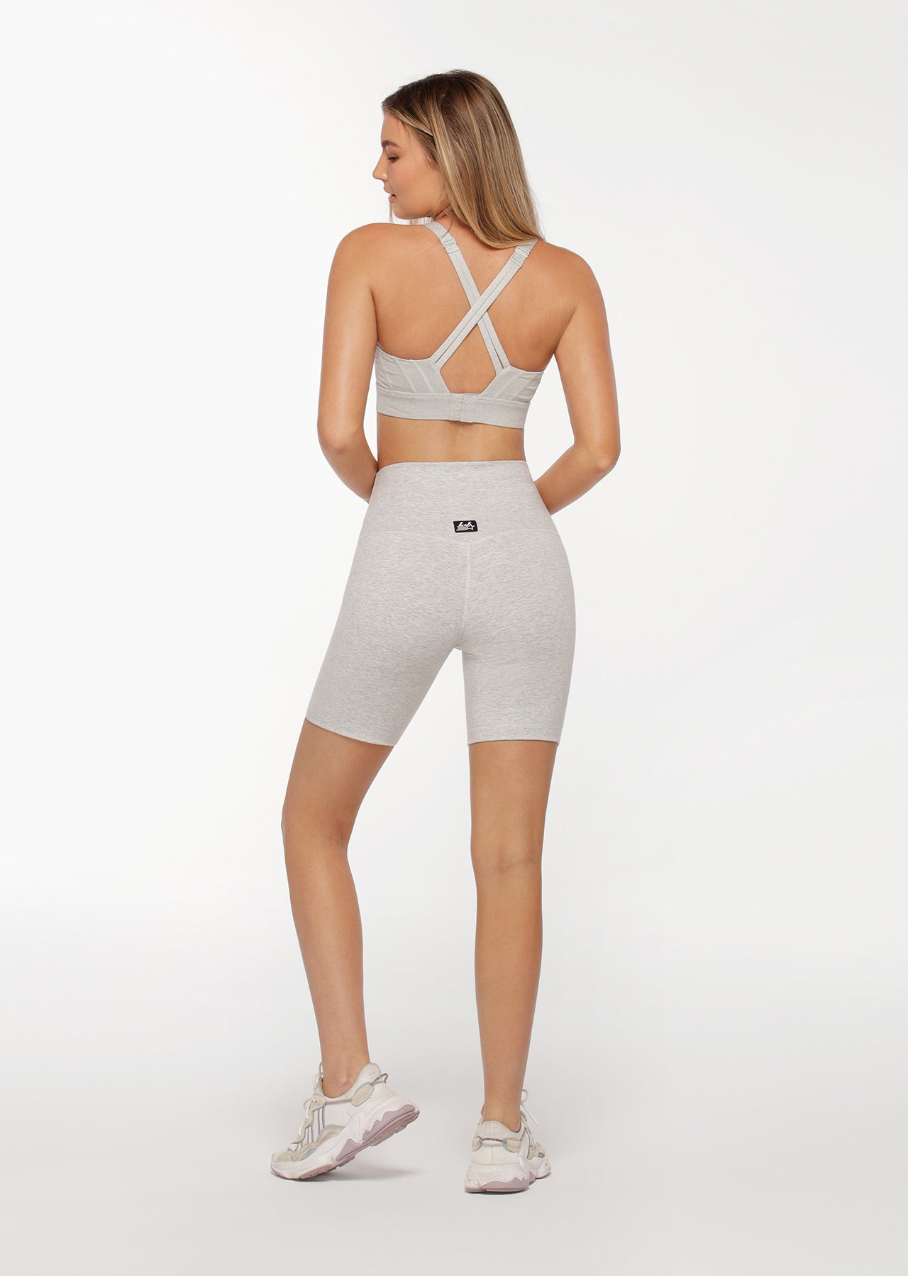 Lorna Jane High Energy Sports Bra - Light Grey Marl