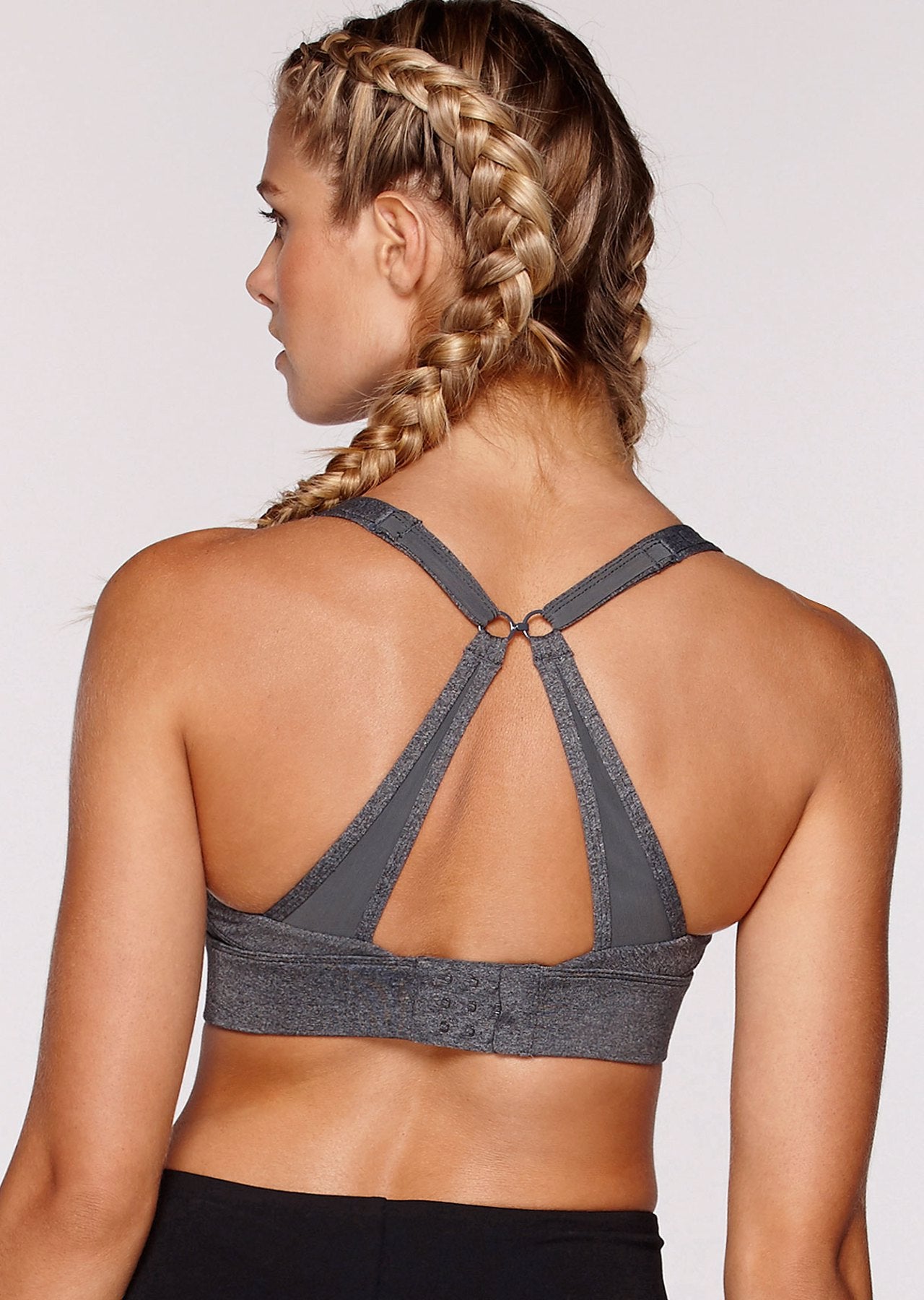 Lorna Jane High Intensity Sports Bra - Char Marl