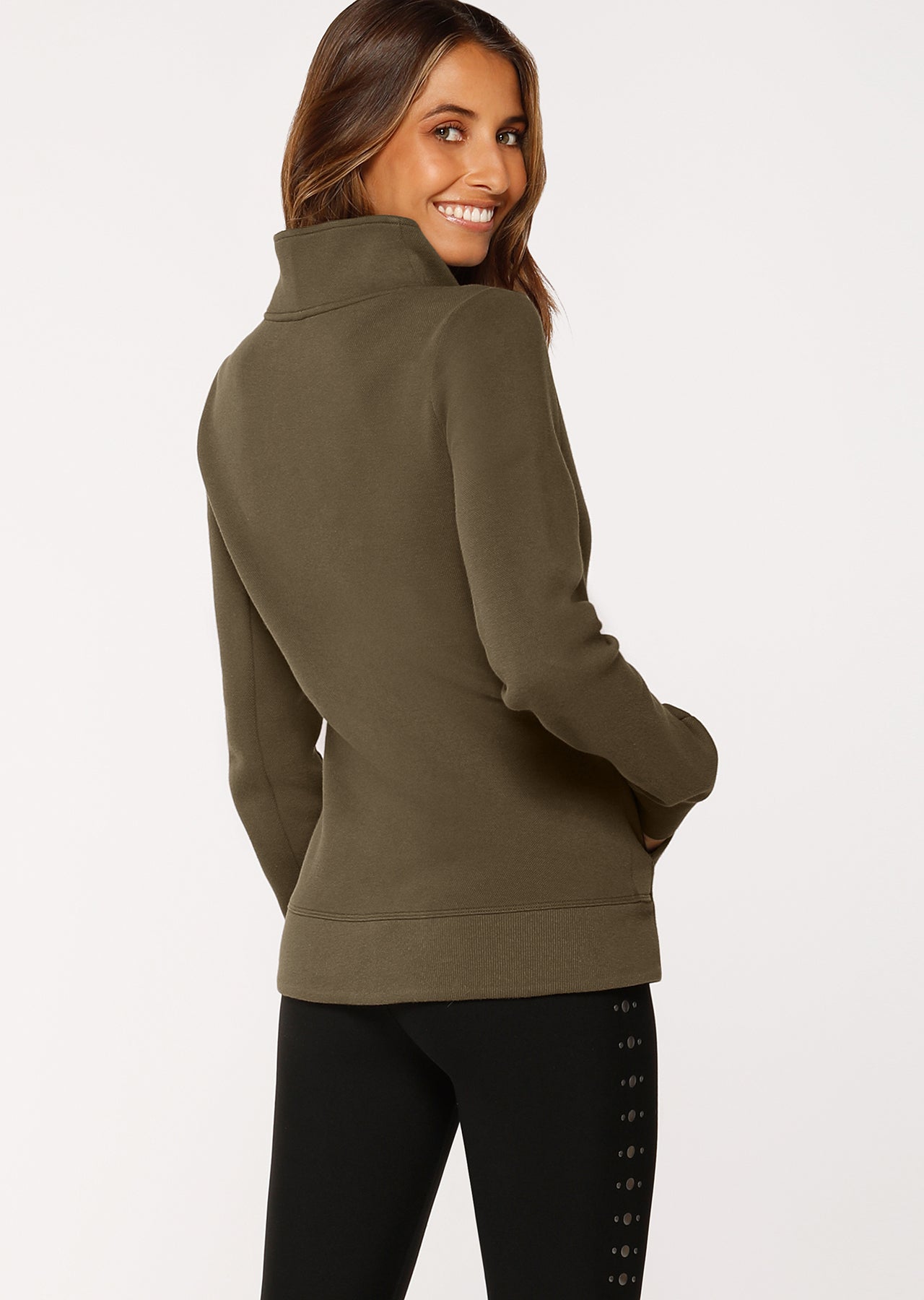 Lorna Jane High Performance Jacket - Midtone Safari