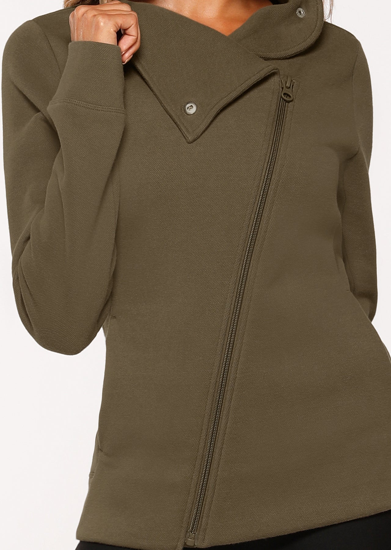 Lorna Jane High Performance Jacket - Midtone Safari