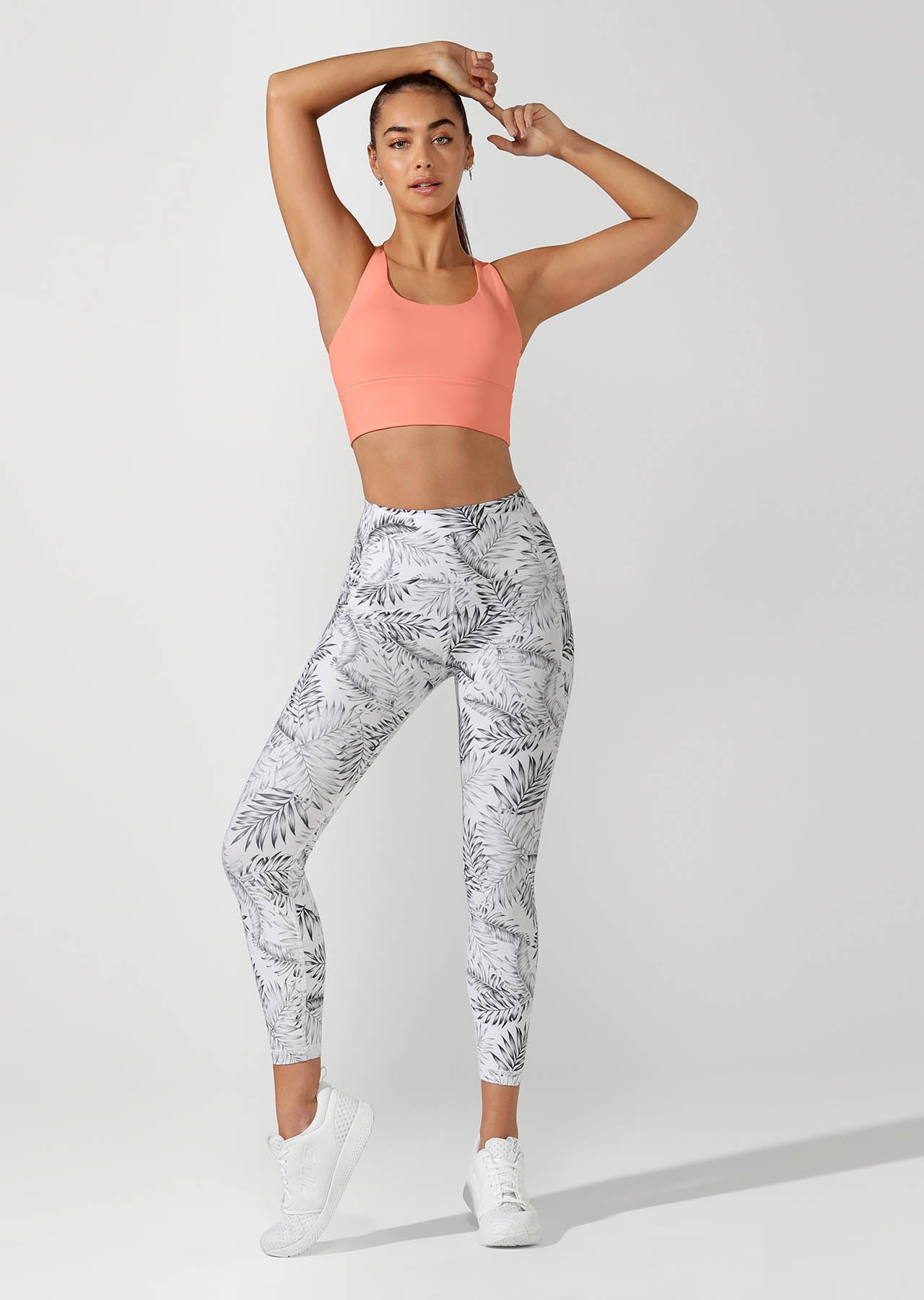 Lorna Jane High Rise Booty Core Ankle Biter Tight - Mono Jungle Print