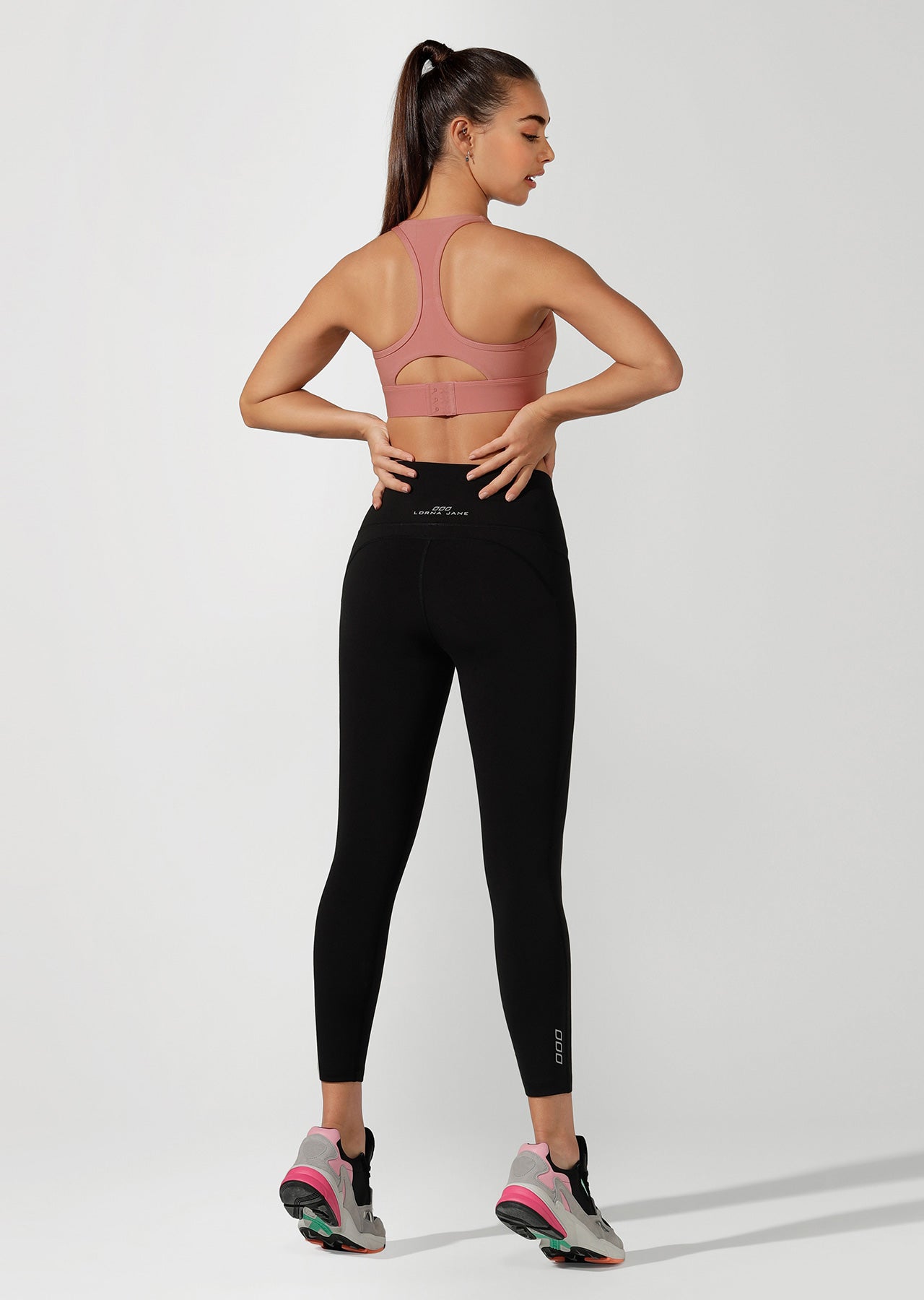 Lorna Jane High Rise Pocket Core Ankle Biter Tight - Black