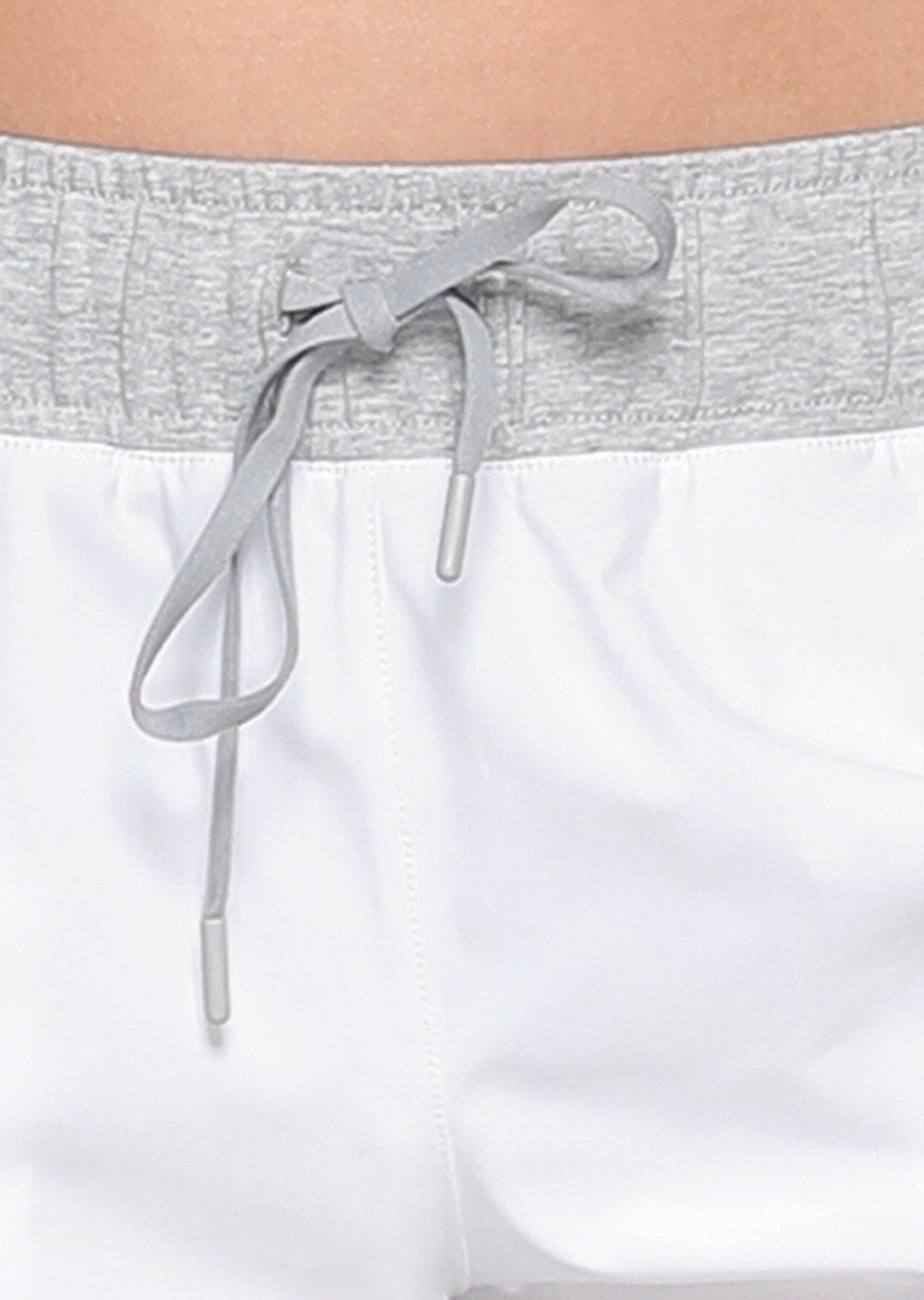 Lorna Jane High Speed Run Shorts - White/Grey Marl