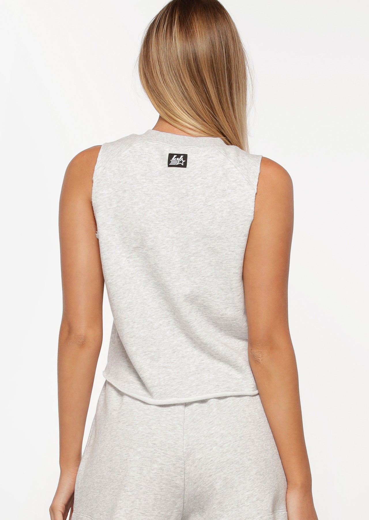 Lorna Jane Hoop Time Tank - Light Grey Marl