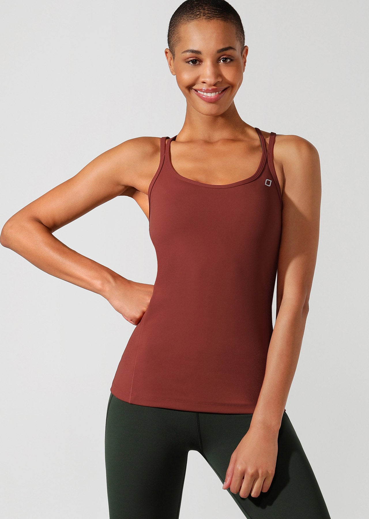 Lorna Jane Hugged Active Tank - Dark Copper