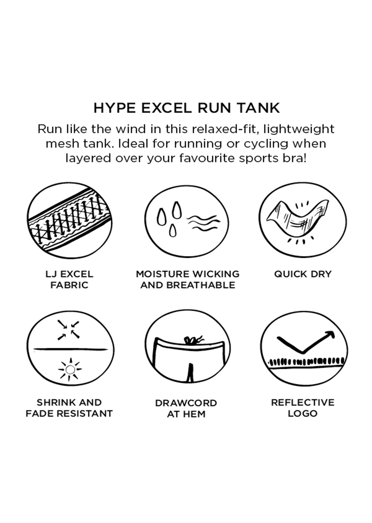 Lorna Jane Hype Excel Run Tank - Neon Fuchsia