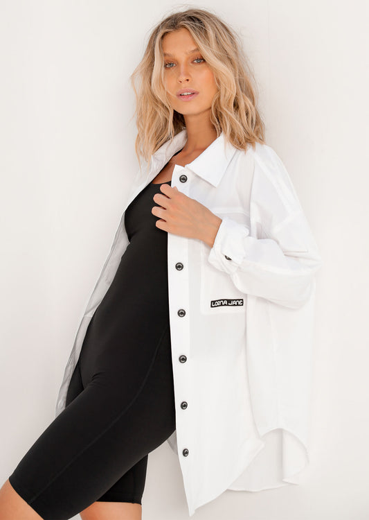 Lorna Jane Hype Girl Shacket - White