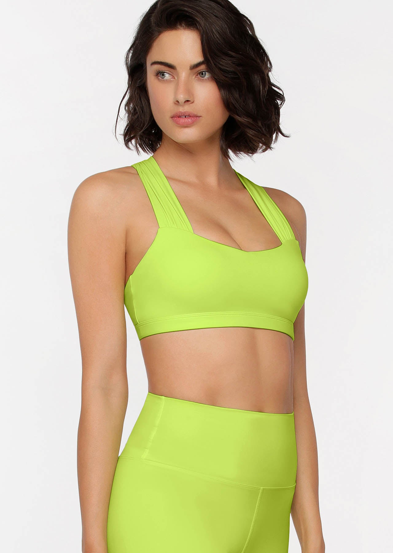 Lorna Jane Hype Sports Bra - Glow Green