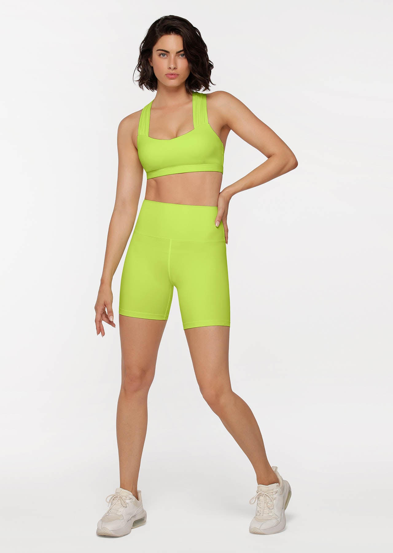 Lorna Jane Hype Sports Bra - Glow Green