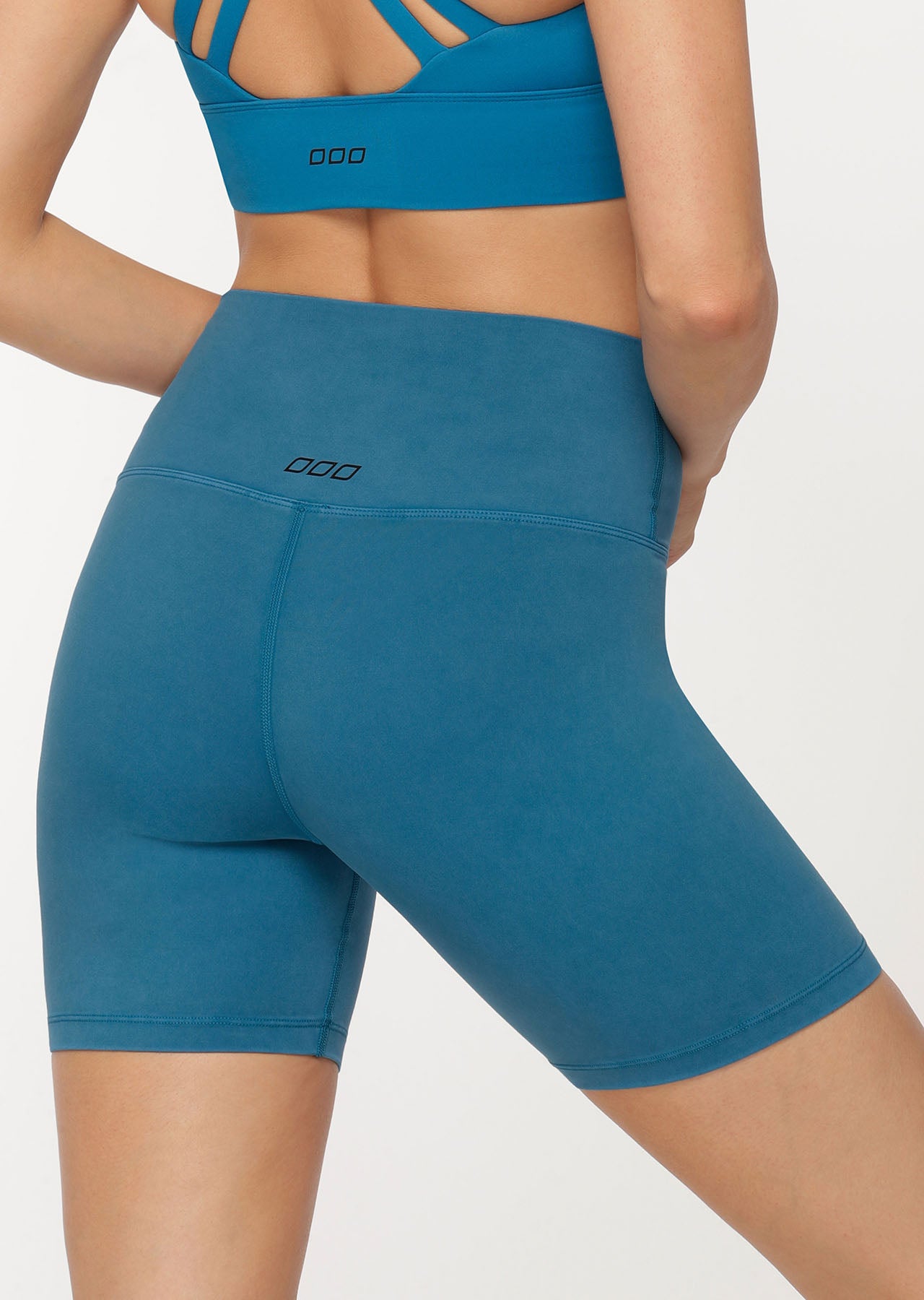 Lorna Jane Hype Washed Bike Shorts - Washed Turquoise Tonic