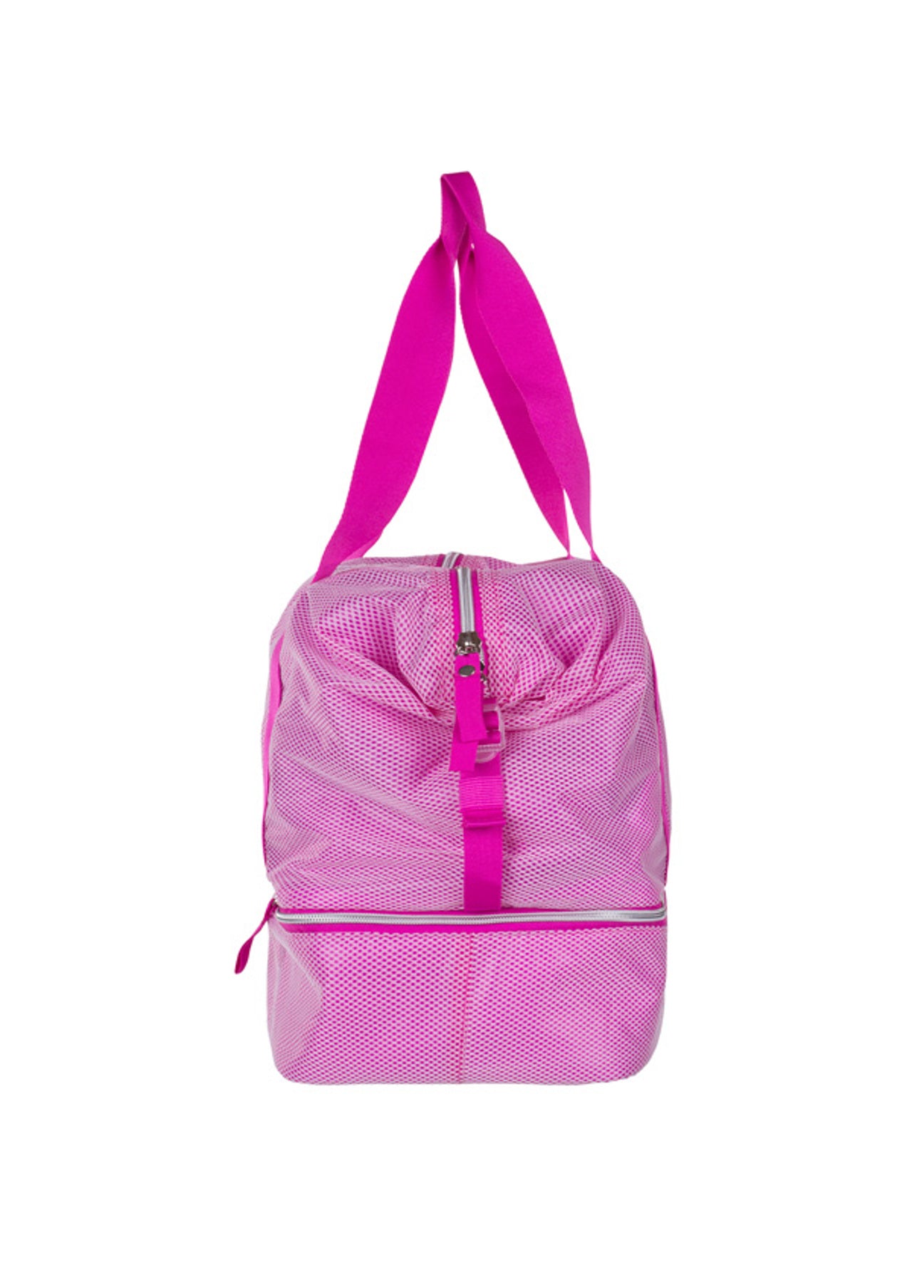Lorna Jane Hyper Gym Bag - Electric Pink/White