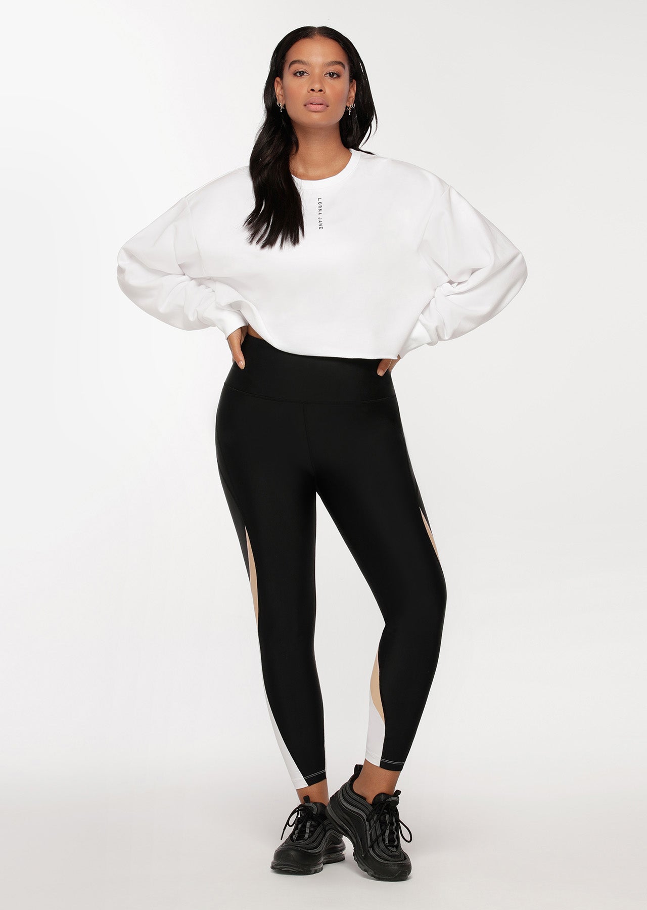 Lorna Jane Icon Cropped Sweat - White