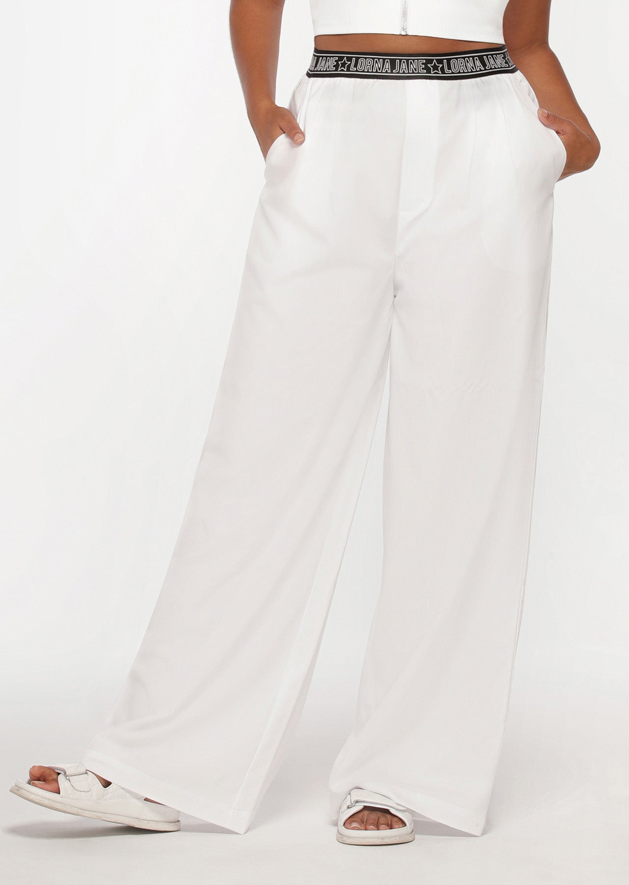 Lorna Jane Icon Wide Leg Pants - White