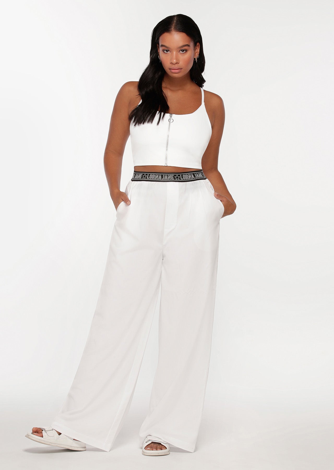 Lorna Jane Icon Wide Leg Pants - White
