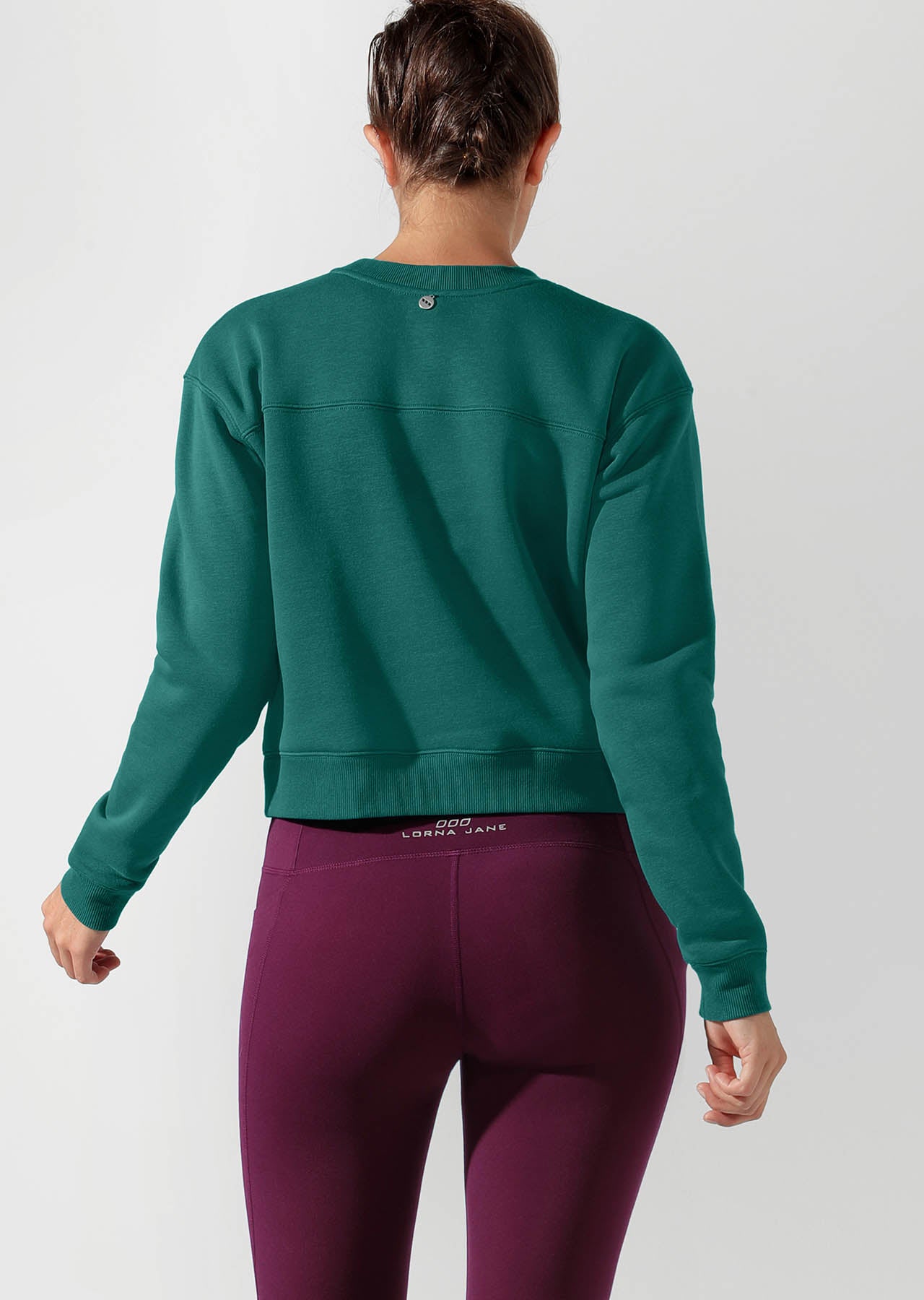Lorna Jane Iconic Cropped Sweat - Amazon Green