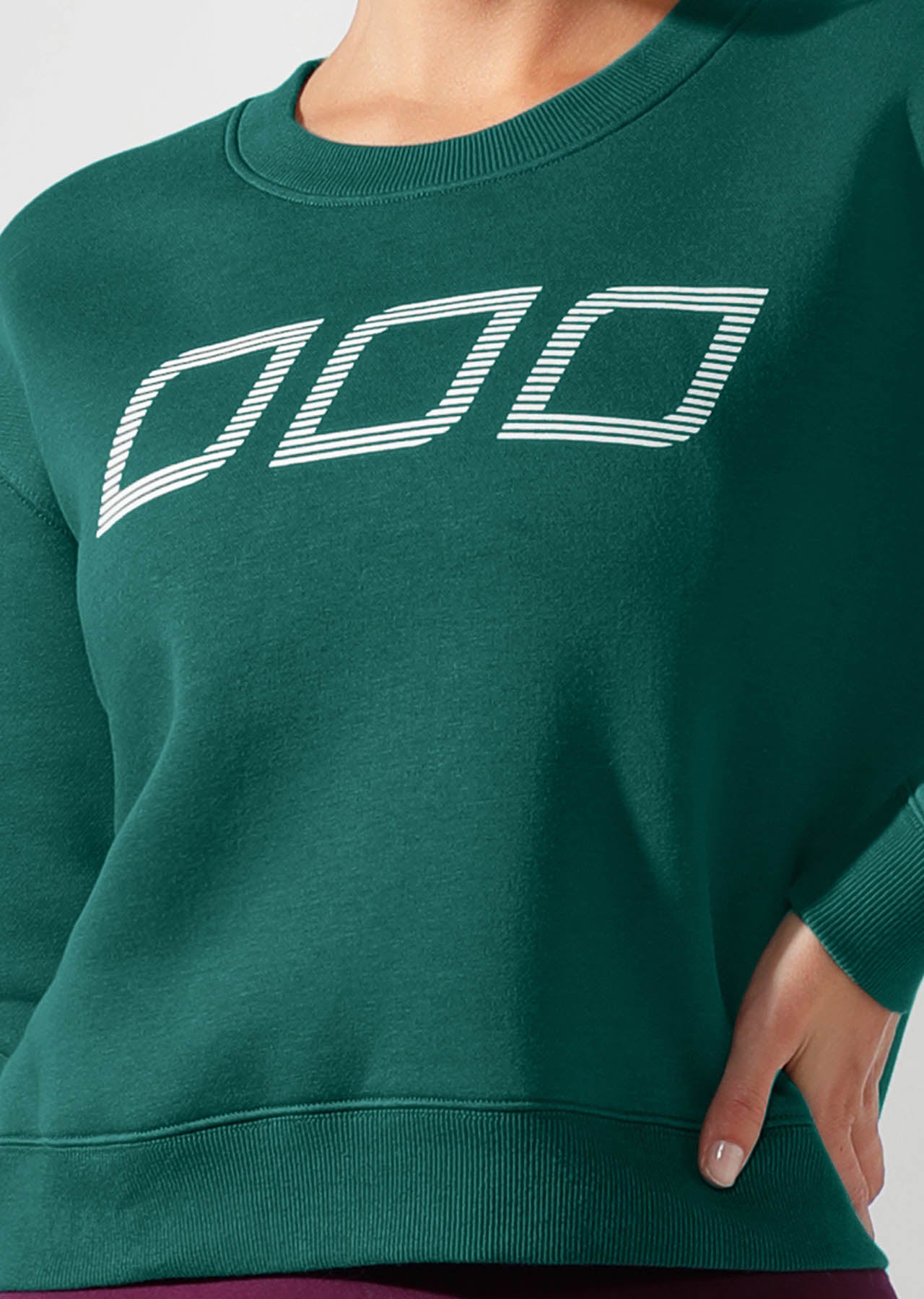 Lorna Jane Iconic Cropped Sweat - Amazon Green