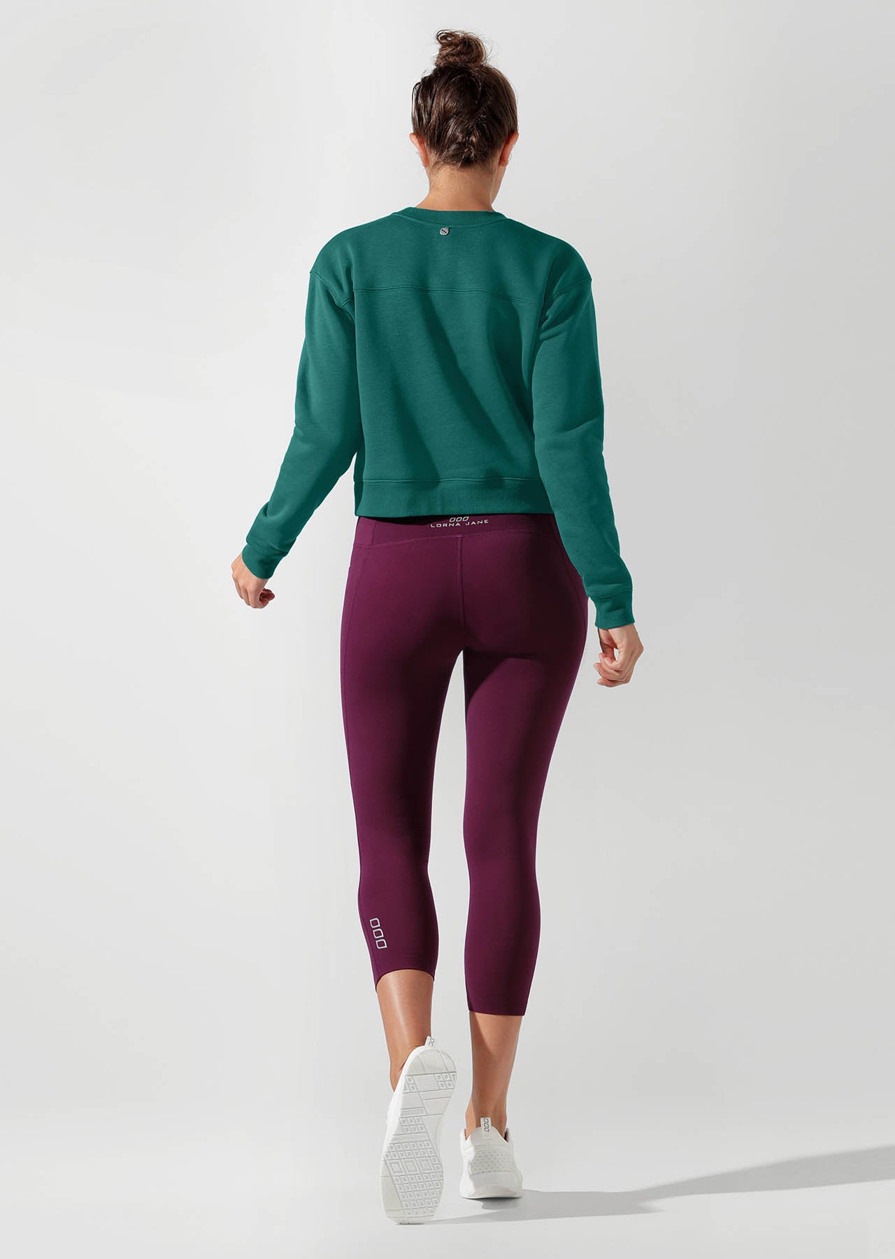 Lorna Jane Iconic Cropped Sweat - Amazon Green