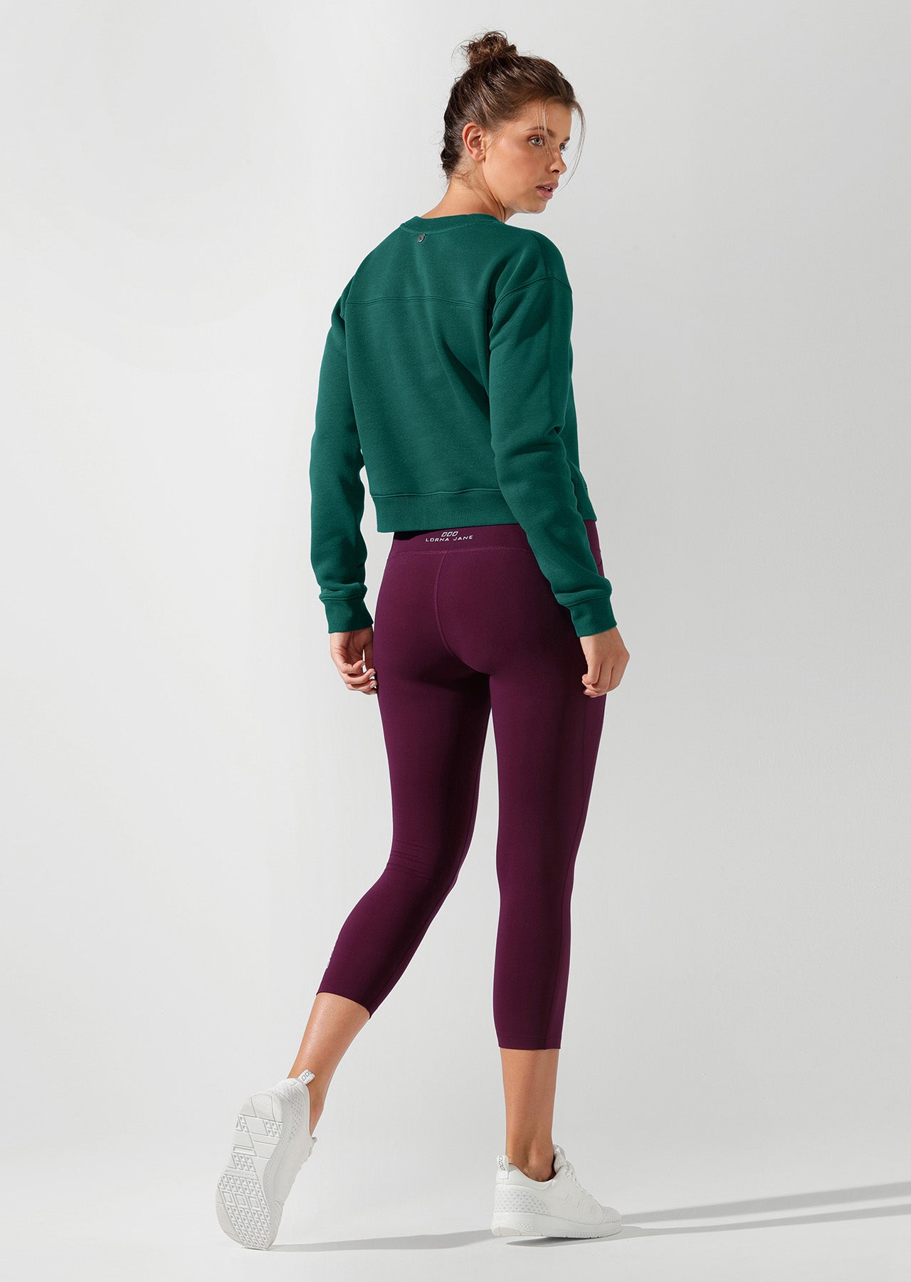 Lorna Jane Iconic Cropped Sweat - Amazon Green