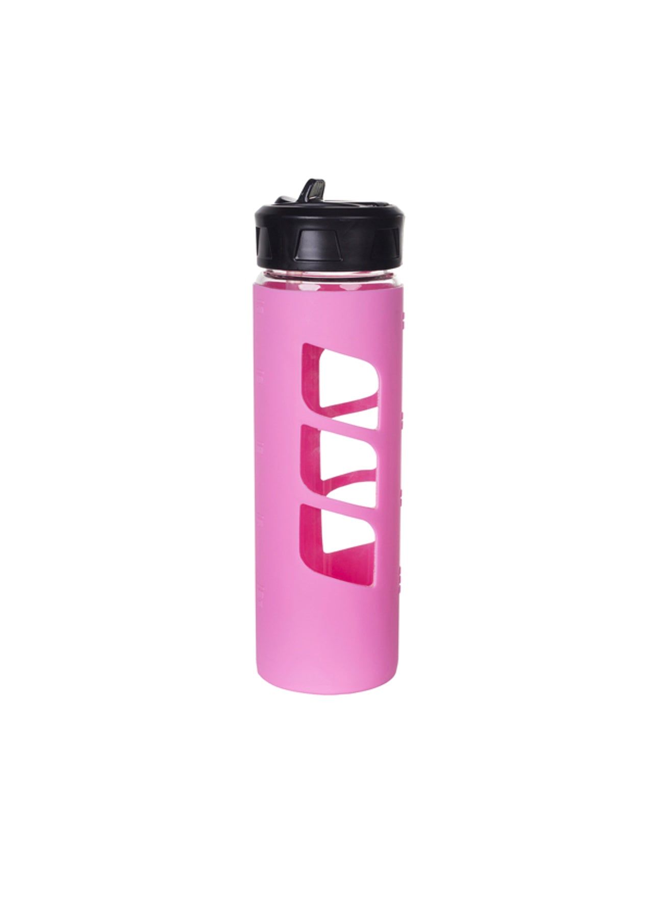 Lorna Jane Iconic Glass Water Bottle - Hyper Peony