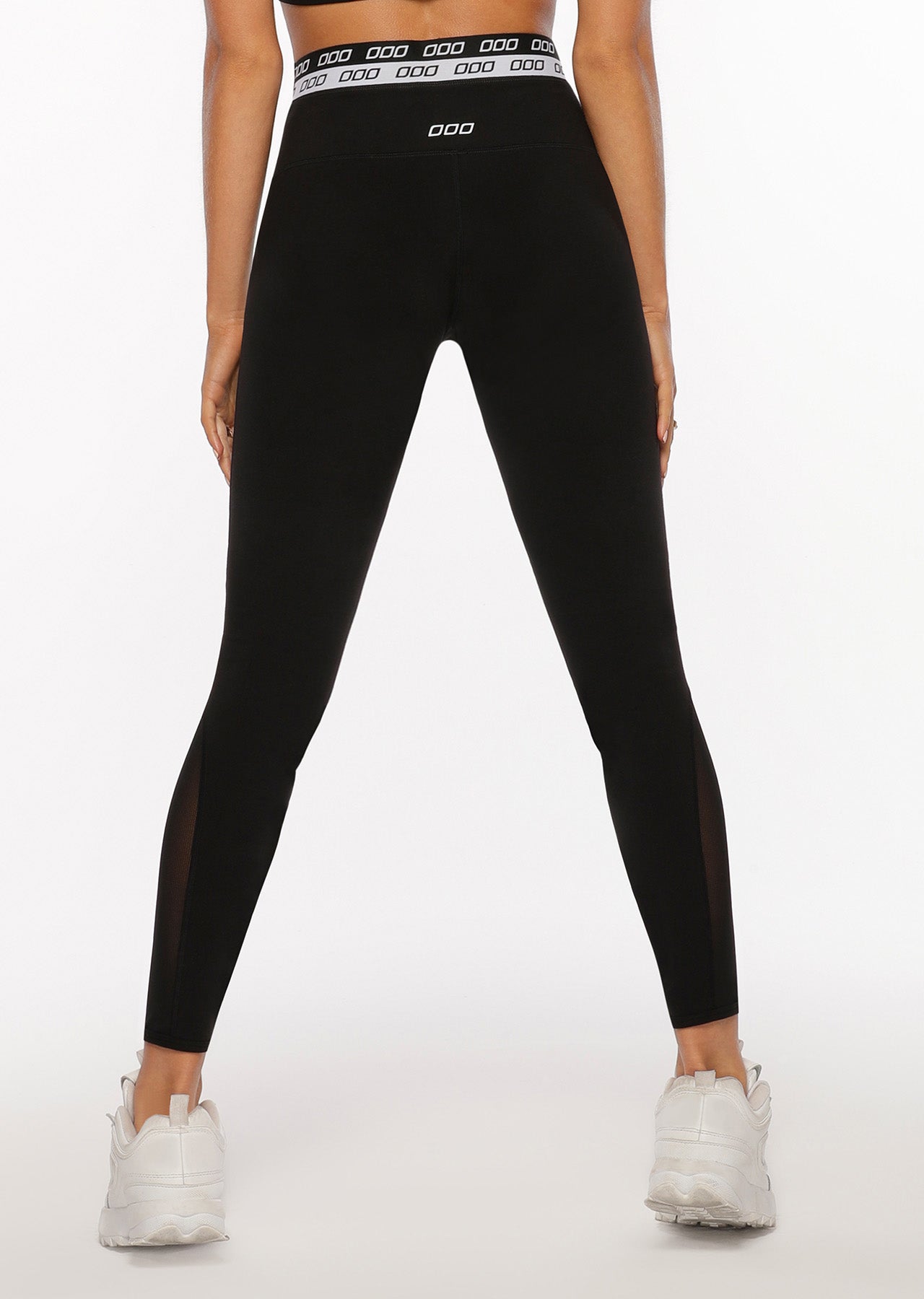 Lorna Jane Iconic Mesh Full Length Leggings - Black