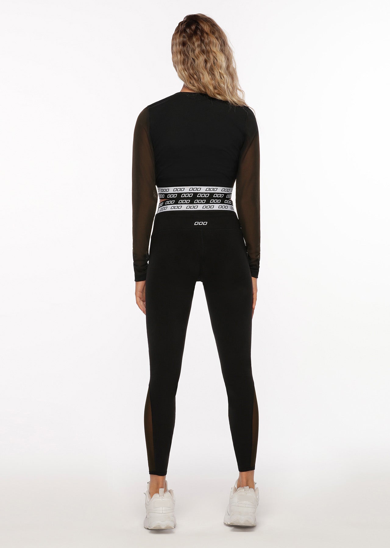 Lorna Jane Iconic Mesh Full Length Leggings - Black