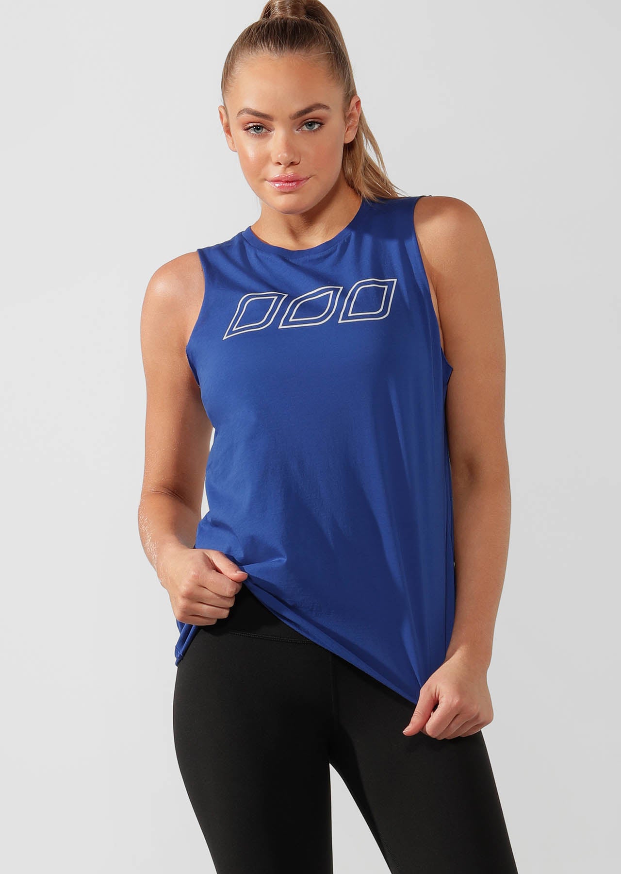 Lorna Jane Iconic Muscle Tank - Bondi Blue