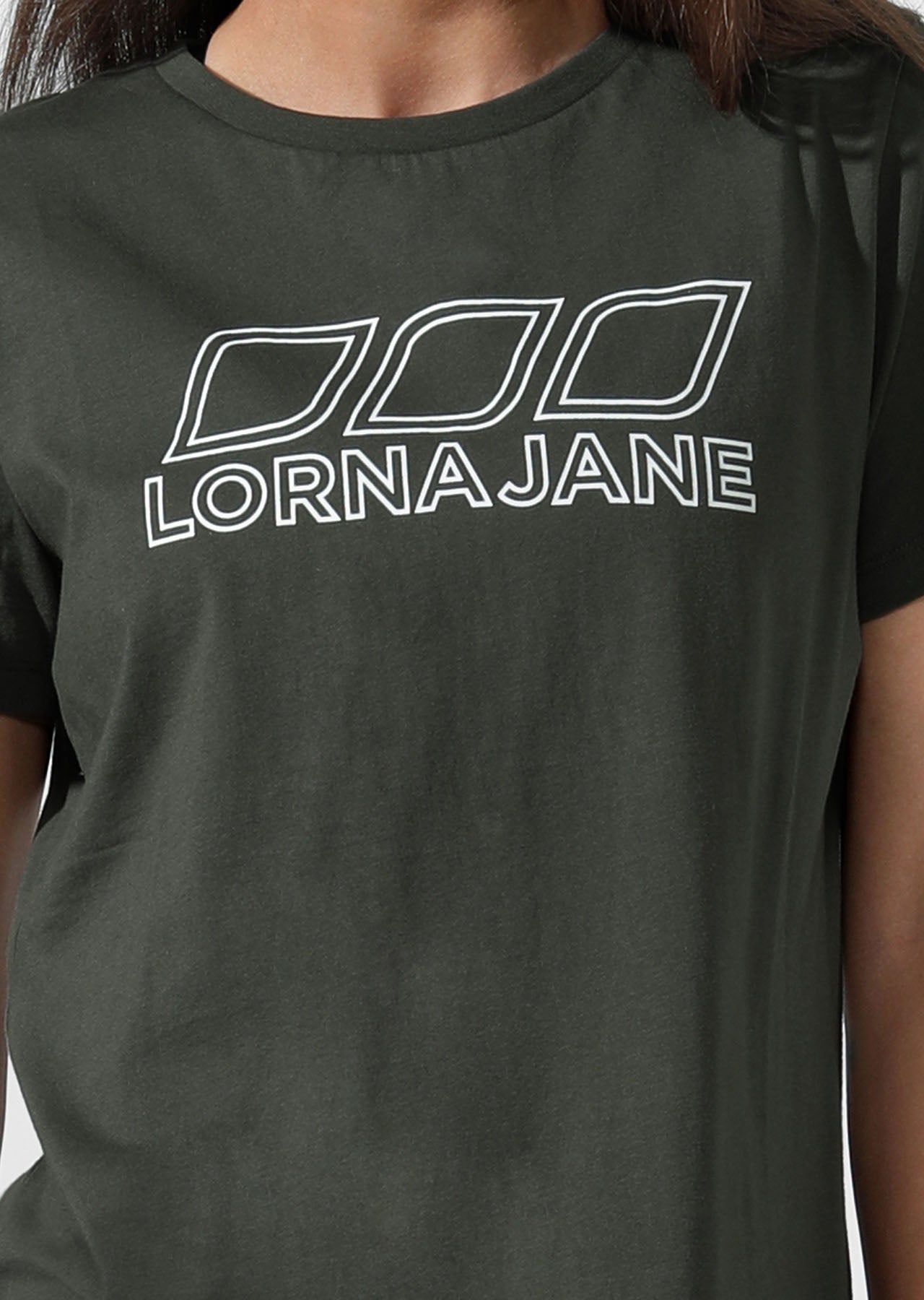 Lorna Jane Iconic Tee - Dark Safari
