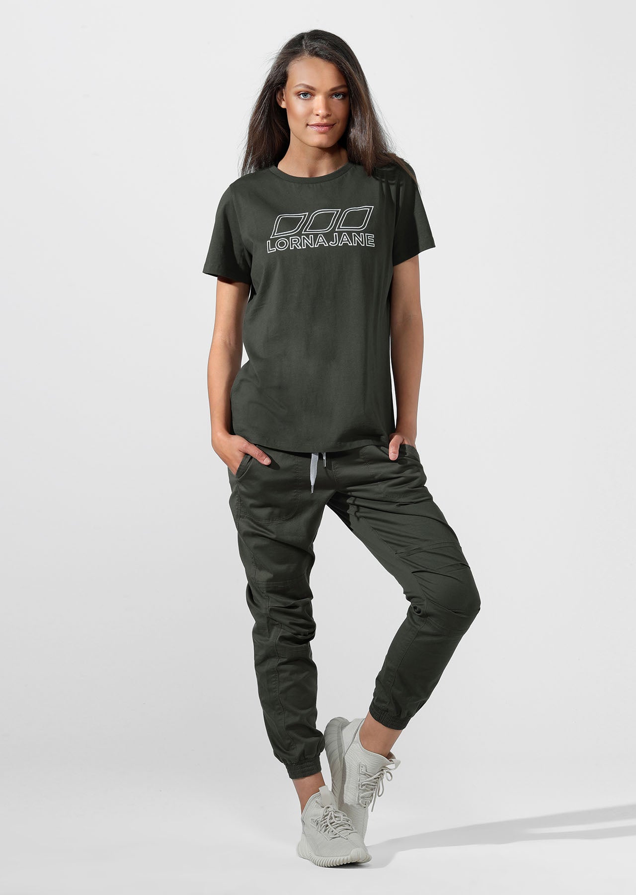 Lorna Jane Iconic Tee - Dark Safari