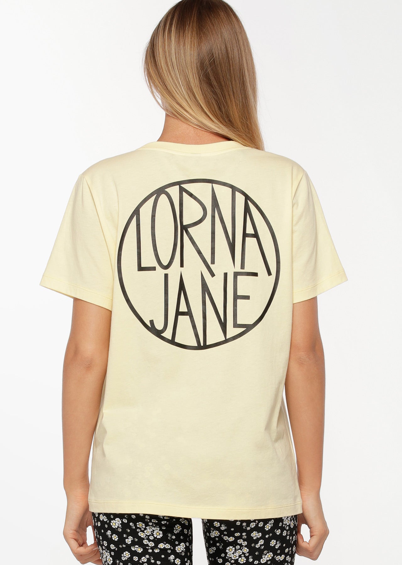 Lorna Jane Iconic Tee - Lemon Cream